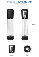 Copa de Masturbación Masculina con Pantalla LCD, Recargable por USB, 4 Niveles de Presión, 100% Impermeable, Masturbador Eléctrico para Adultos