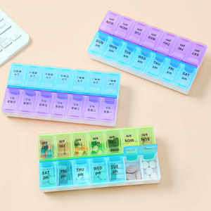 <span class=keywords><strong>Pilulier</strong></span> hebdomadaire coloré, <span class=keywords><strong>pilulier</strong></span> portable détachable <span class=keywords><strong>matin</strong></span> et <span class=keywords><strong>soir</strong></span>, <span class=keywords><strong>pilulier</strong></span> de voyage double rangée - Product Image 3