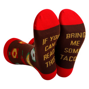 Trendy, wenn Sie diese <span class=keywords><strong>Botton</strong></span> Letters lesen können Lustige Socken Männer Frauen Gestrickte Baumwolle Crew Socken Atmungsaktiv - Product Image 3