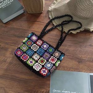 Kit de <span class=keywords><strong>sac</strong></span> à bandoulière carré à motifs granny en perles DIY, ensemble de fabrication de <span class=keywords><strong>sac</strong></span> à main tissé à la main avec perles, pour débutants - Product Image 6