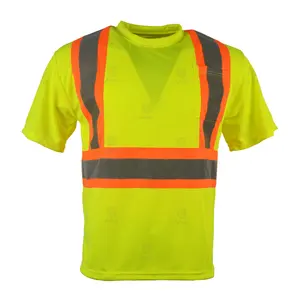 היי Vis בטיחות רפלקטיבית גברים בגדי עבודה בנייה חולצות פולו חולצות טריקו בגדי אפוד
