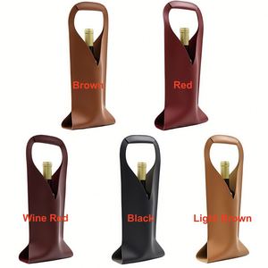 Sac fourre-tout en cuir personnalisé avec nom gravé, porte-bouteille de champagne, cadeau pour les amateurs de vin, anniversaire - Product Image 5