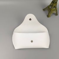 Étui à lunettes portable en cuir PVC souple, pochette de luxe pour lunettes avec bouton-pression, protection pour lunettes, vente en gros, logo personnalisé