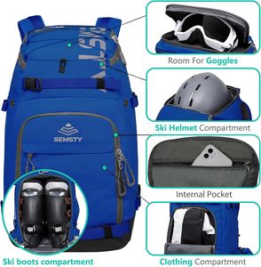 Manufacturers Wholesale Ski Boots Bag 55L Waterproof Ski Boots Travel <b>Backpack</b> <b>Large</b> Capacity <b>Backpack</b> - Product Image 6