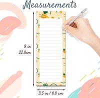 Bloc-notes magnétique autocollant personnalisé pour réfrigérateur avec stylo, idéal pour les listes de courses