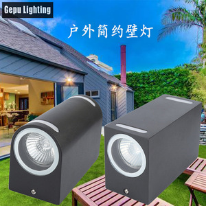 Lámpara de Pared Exterior GU10, Moderna, Minimalista, Impermeable, de Una o Dos Cabezas, para Pasillo, Balcón, Patio - Product Image 1