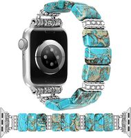 Bracelet de montre chaîne bracelets de mode pour Iwatch 38 42 mm jaspe impérial bracelet de montre perlé pour Apple Watch