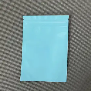 Sacos mylar personalizados, sacos reutilizáveis à prova de odor, bolsa de embalagem holográfica com janela transparente para armazenar alimentos