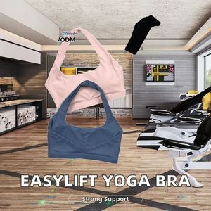 LVD261 EasyLift Sujetador deportivo de nailon con soporte alto para mujer, estilo halter, cuello en U, espalda hermosa, para Pilates, Yoga, secado rápido, gimnasio - Product Image 2