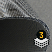 Écran de simulateur de golf gris à contraste élevé, ignifuge, triple couche, 4K, commercial, acoustique, pour simulateur de golf, écran d'impact pour le tir