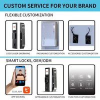 Interphone vidéo intelligent WiFi Zigbee Ai Tuya avec caméra et serrure de porte automatique à empreintes digitales, Cerradura Inteligente