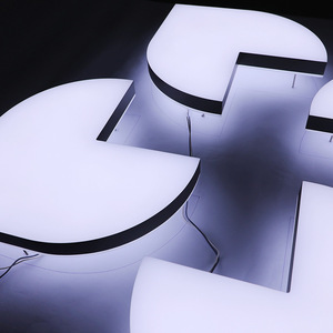 <span class=keywords><strong>Mini</strong></span> LED chiếu sáng neon ánh sáng màu xanh Black & White dấu hiệu với thép không gỉ & nhựa PVC chữ cho quảng cáo trang trí - Product Image 4