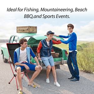 เก้าอี้อลูมิเนียมแบบพับได้ น้ำหนักเบาพิเศษ รับน้ำหนักได้ 150 กก. พนักพิงสูง เหมาะสำหรับกิจกรรมกลางแจ้ง ตั้งแคมป์ ชายหาด ปิกนิก ตกปลา ผ่อนคลาย - Product Image 5