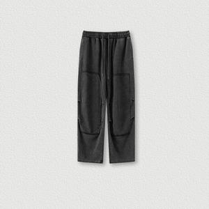 Pantaloni lunghi 2025 stile primaverile larghi a gamba dritta da uomo pantaloni da jogging francese Terry High <span class=keywords><strong>Street</strong></span> - Product Image 4