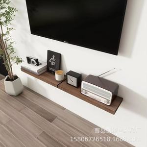 Wooden <b>Wall</b> <b>Mounted</b> <b>Shelf</b> Rectangle Float Design For Living Room Storage Neatening - Product Image 5