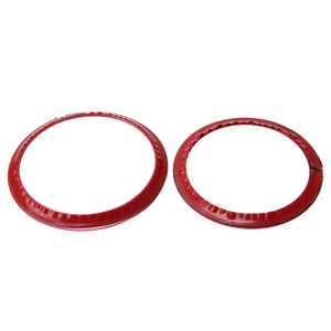 2 unids/set de pegatina de anillo de decoración de aleación, decoración de anillo de logotipo delantero de coche, anillo de emblema de capó embellecedor de cubierta trasera para <span class=keywords><strong>BMW</strong></span> serie 3/5 - Product Image 1