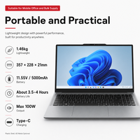 Ordinateur portable professionnel ODM Slim 15,6 pouces Intel Ultra 5 115U 10 threads 4,2 GHz WiFi 6 Lecteur d'empreintes digitales Type C 100W