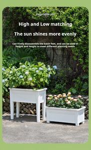 P80 Boîte à fleurs surélevée en plastique à arrosage automatique moderne Balcon extérieur Légumes Jardin Lit Jambes Conception Maison Pépinière Utilisation au sol - Product Image 3