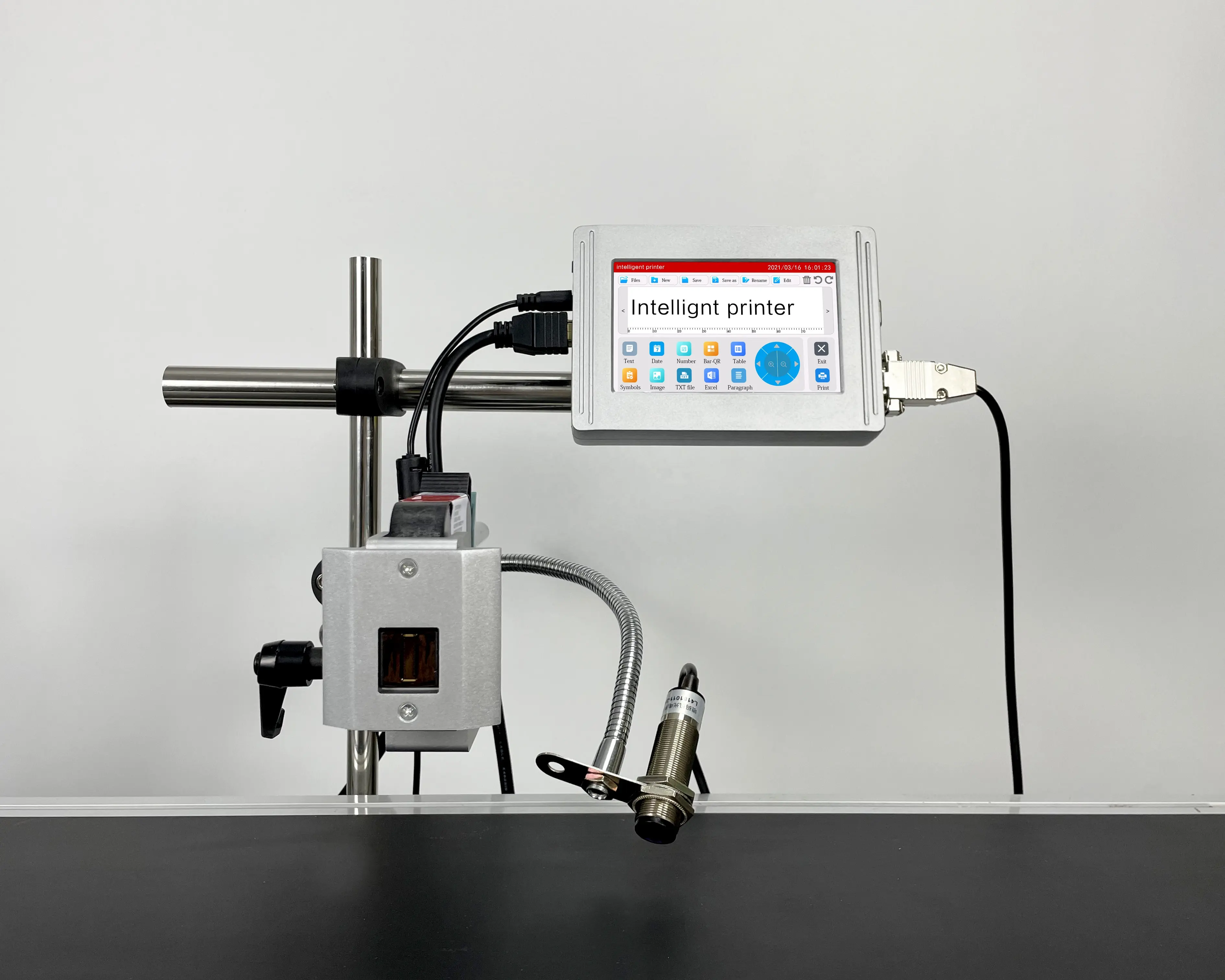 Impresora de inyección de tinta de impresión por lotes, máquina de codificación en línea automática de números, serie de códigos QR, fecha de caducidad Variable de 2022mm y 50mm, novedad de 25,4