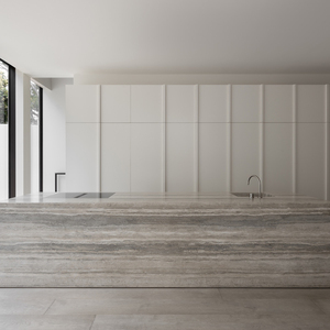 Solución Integral Personalizada de Fábrica: Encimeras de Travertino Natural Plateado para Cocina - Product Image 3