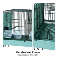 Volière pliable de luxe robuste pour oiseaux, grande cage d'exposition en fer pour perroquets avec plateau en plastique et bouton pour l'élevage, vente en gros d'usine OEM ODM