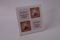 Cadre photo magnétique - Présentoir de bureau à 9 compartiments pour aimants de réfrigérateur et cadres photo