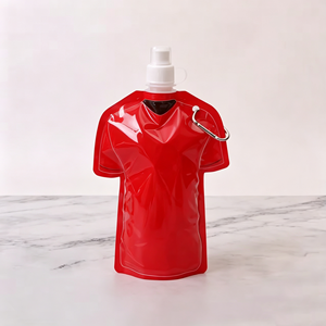 Custom T Shirt Shape Cartoon Basketball Soccer and Rugby Water Bag for Folding Sports Clothes Outdoor Sports Water Bag Bottle - Product Image 5