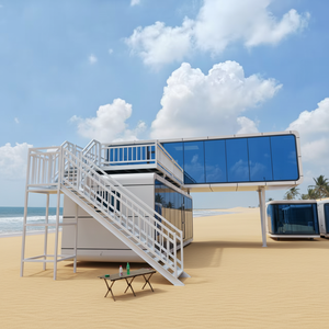 Casa Prefabricada <span class=keywords><strong>de</strong></span> Acero Luban, Ecológica, con Energía Solar, Villa Móvil con 2 Dormitorios, Diseño Moderno <span class=keywords><strong>para</strong></span> Uso en Hoteles al Aire Libre - Product Image 1