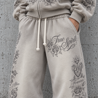 Ensemble de survêtement personnalisé pour homme, style jogging, effet vieilli, délavé à l'acide, coupe ample et oversize