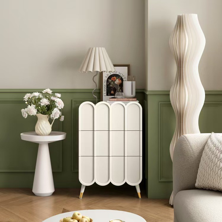 ตู้ลิ้นชัก 3 ชั้น สีขาวครีม ขนาด 0.5 เมตร พร้อมบริการติดตั้ง