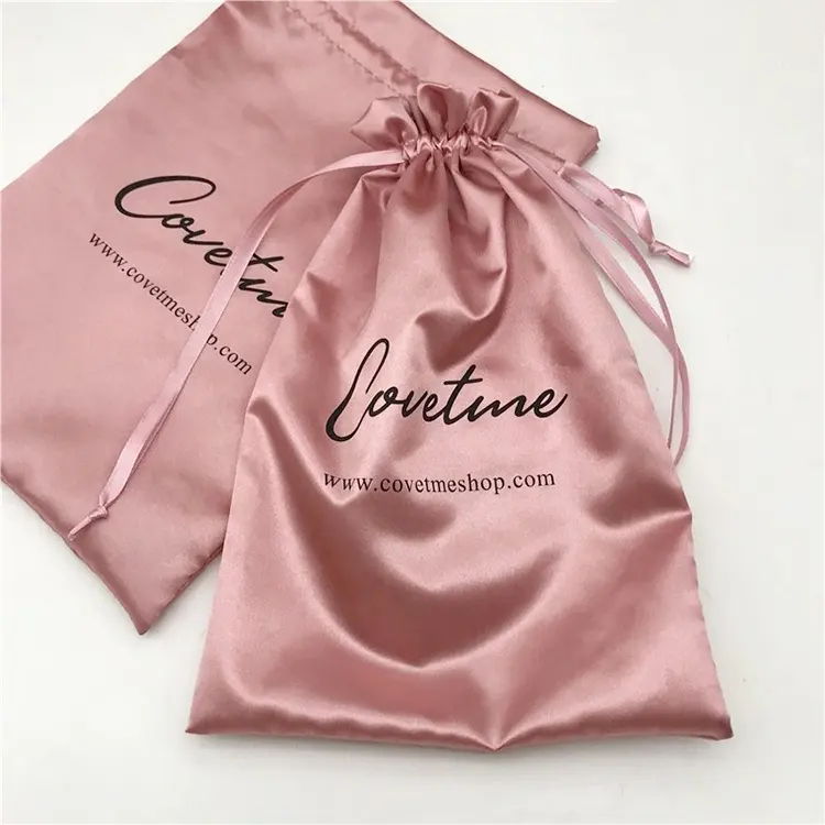 カスタムロゴプリント生分解性小さな巾着オーガンザウェディングギフトキャンディー装飾バッグ