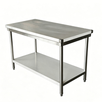 Table de travail en acier inoxydable de haute qualité pour hôtels, utilisée comme comptoir, table TV, table à manger, table de travail pour restaurant