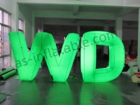 Lettres gonflables géantes lumineuses RGB personnalisées, alphabet gonflable illuminé pour mariage, fête, publicité, décoration