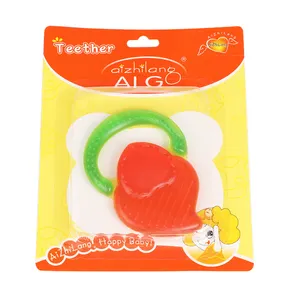 ALG热卖便宜定制双酚a免费食品级eva搞笑水果形状填充婴儿牙器