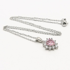 Fashion Jewelry Diamond <b>Heart</b> Necklace with CZ - Product Image 3