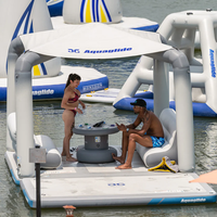 Tables gonflables flottantes, station de relaxation en plein air, radeau gonflable pour parc aquatique et lac