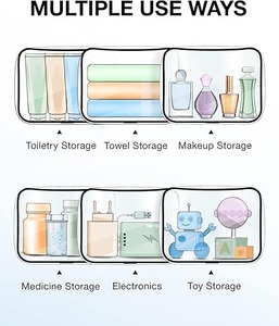 Bolsas <span class=keywords><strong>de</strong></span> Aseo Transparentes OEM, Tamaño Cuarto <span class=keywords><strong>de</strong></span> Galón, Resistentes al Agua, Estuches <span class=keywords><strong>de</strong></span> Maquillaje <span class=keywords><strong>de</strong></span> Viaje para Mujer - Product Image 5
