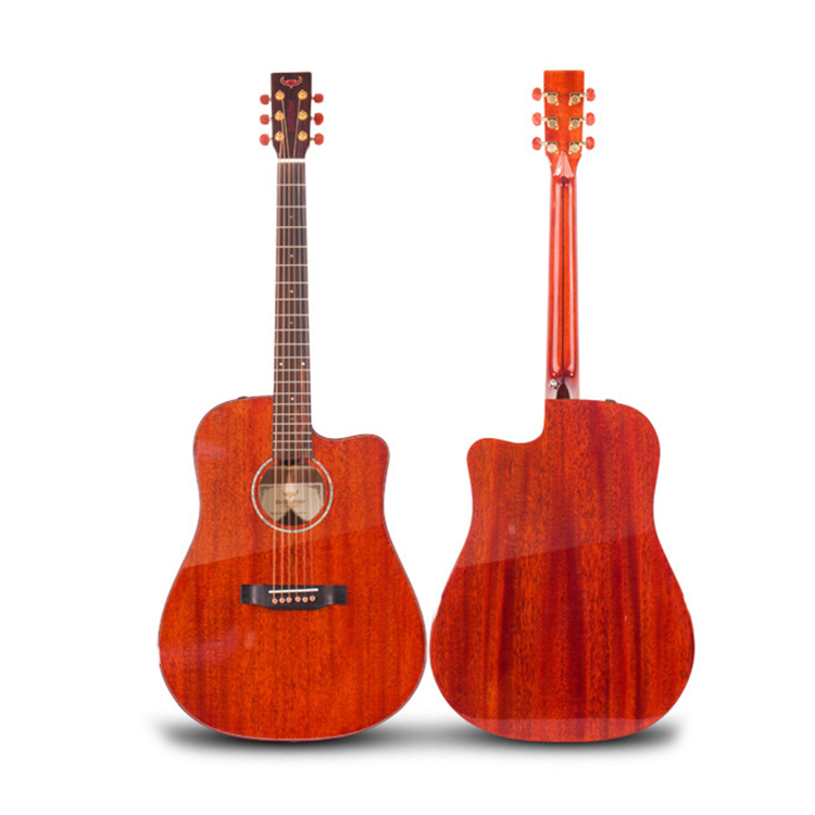 Bullfighter D2D All Mahogany 41inch Cutaway Affordable Top Solid OEM Acoustic Guitar for sale