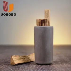 Uobobo Wedding Glossy Rough Matt Gray Palo Santo Ceramic Holder Sage Burner