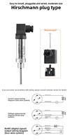 CEOPA XP-P202 USB Sensor Suhu Terintegrasi Probe PT100 Layar LCD IP65 Resolusi 0.2 Tipe Penyisipan Hirschmann