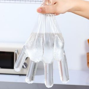 Haishi Hainuo <b>Disposable</b> Pe <b>Gloves</b> Food Grade Thickened Transparent For Home Catering Takeout Use - Product Image 2