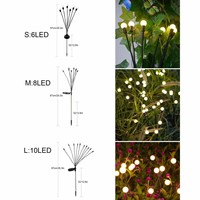 Lampes solaires à LED scintillantes pour extérieur, étanches IP65, pour la décoration de chemins et de jardins