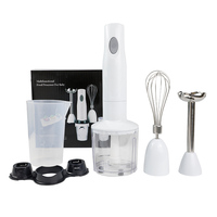 Ensemble d'appareils de cuisine électriques miniatures en gros, lames en acier inoxydable, design à tête inclinable, 3 vitesses, bol mélangeur multifonction