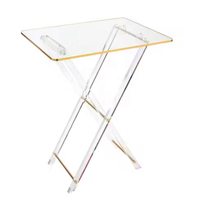 Support de table pliable en acrylique et lucite pour Hanouka, avec bordure dorée, impression personnalisée d'œuvres d'art de ménorah, présentoir Judaica Hanouka