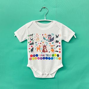 Envío Gratis: Mono Blanco para Sublimación, Manga Corta, Suave y Transpirable, de Poliéster, con Cierre de Botones a Presión para Bebés - Product Image 4