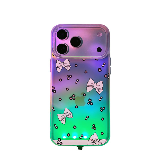 Factory Custom Wholesale New Cool Flashing Call Trendy Sensor Sound-Controlled Anti-Drop Phone Case for iPhone 17 16 15 Pro Max