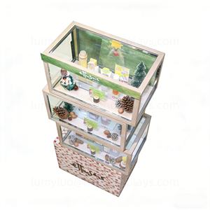 Vitrine moderne empilable en verre avec support en métal pour parfums, bijoux, soins de la peau, présentoirs de magasin de détail - Product Image 4