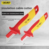 EXPLOIT 1000V Kit d'outils d'électricien en acier inoxydable isolé couteau ciseaux dénudeur de fil avec poignée de sécurité OEM