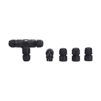 Connecteur de fil étanche en forme de T de haute qualité EW-M25T IP68 Connecteur étanche de type T à 3 broches pour l'éclairage paysager