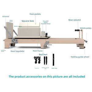 Équipement de fitness professionnel pour la maison, nouveau lit de <span class=keywords><strong>Pilates</strong></span> pliable pour les entraîneurs personnels, les studios de <span class=keywords><strong>yoga</strong></span>, en bois, avec vidéo explicative - Product Image 3